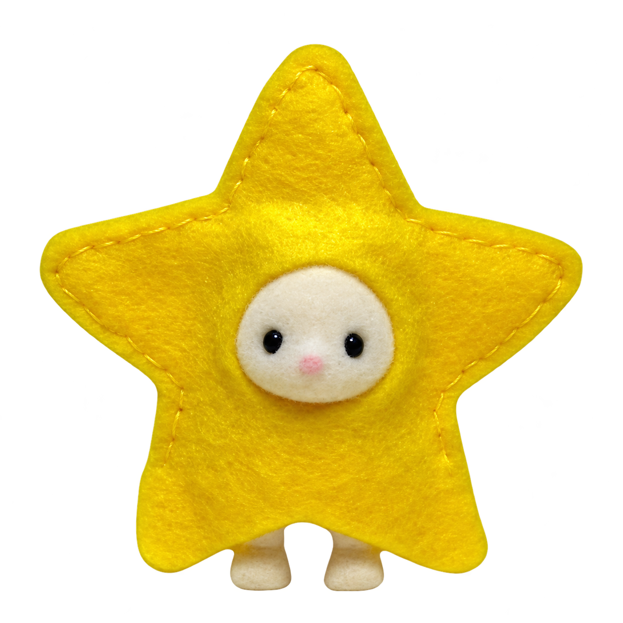 A little yellow felt star